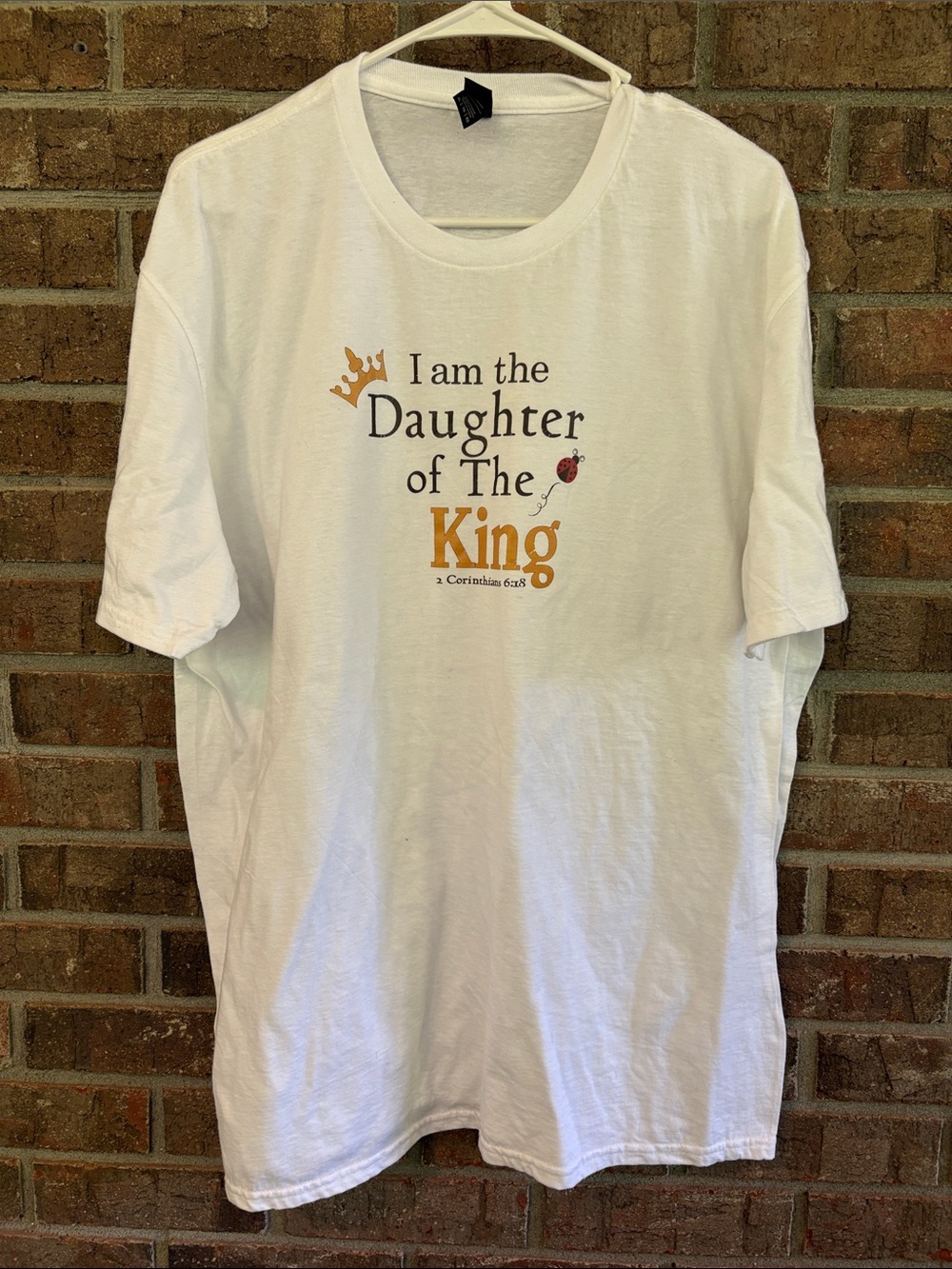 White "Daughter of the King" Religious Faith Christian Graphic Tee